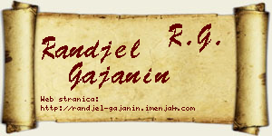 Ranđel Gajanin vizit kartica